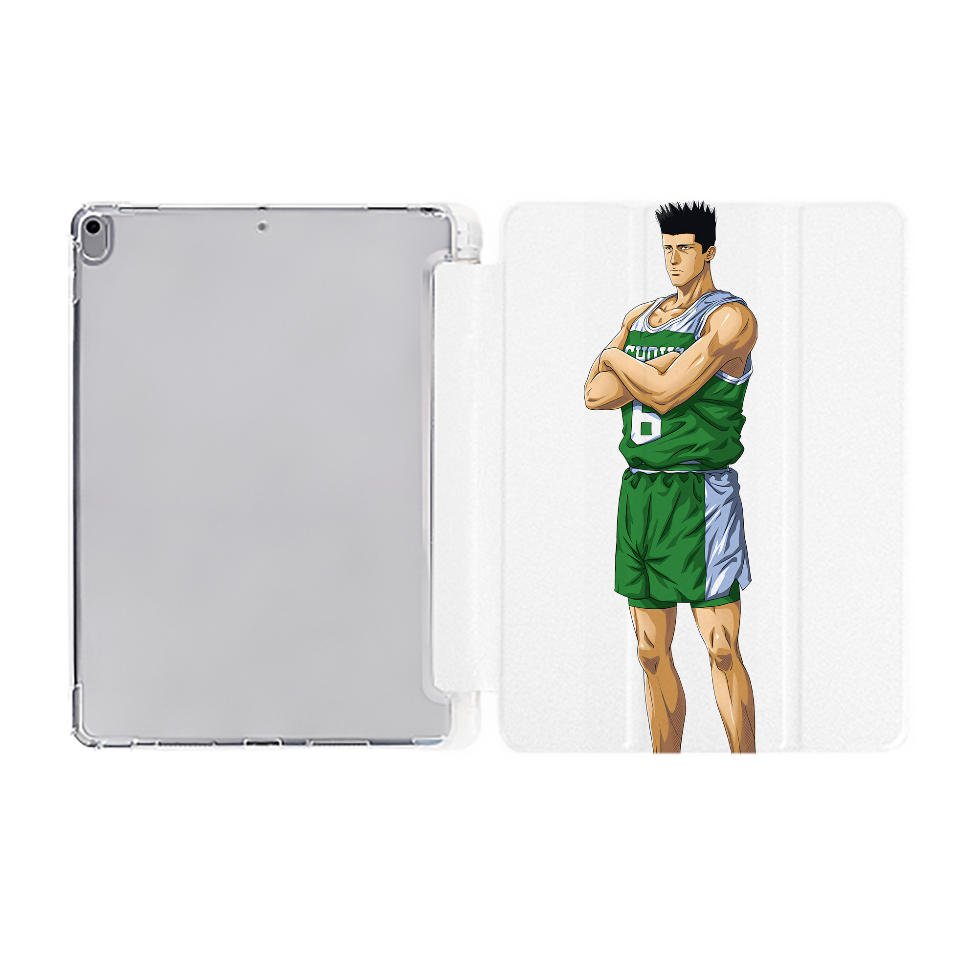 （画像用） SLAM DUNK／スラムダンク IPad ケース ペン収納付き 三つ折りスタンド PUレザー×シリコン 対応機種9.5/10.5/10.9インチ